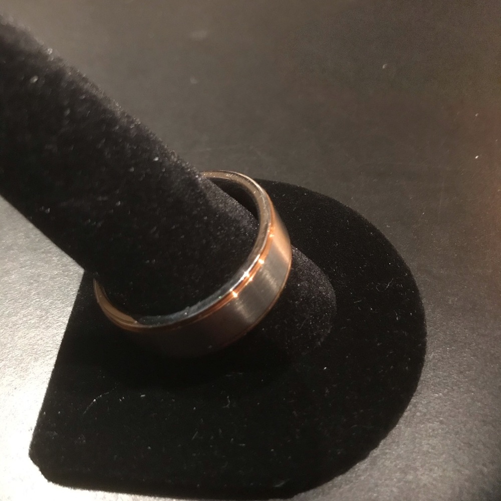 New stainless steel and copper designed band ring